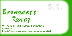 bernadett kurcz business card